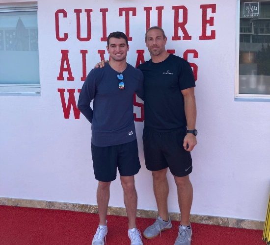 Talent Manager Joe Sanfilippo with his client Marc Megna the Co-Founder of Anatomy Fitness