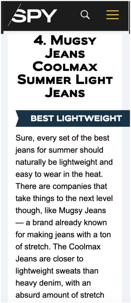 Spy Mugsy 07.06.22 Summer Jeans