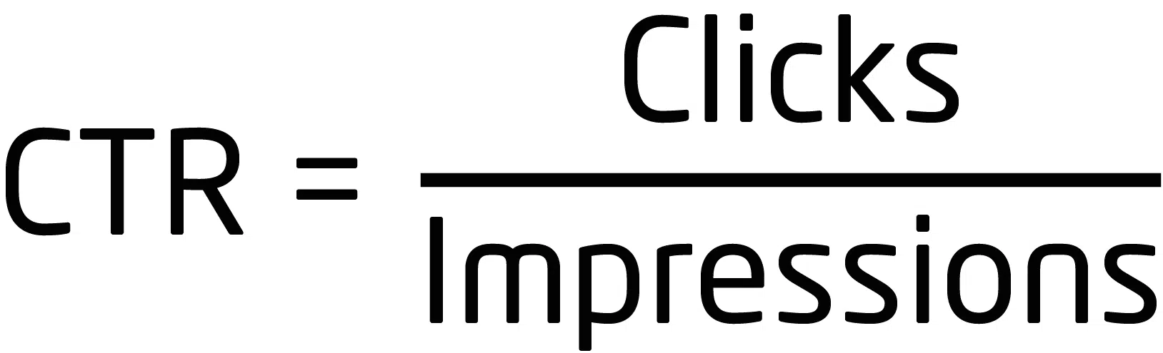 click over impressions equals ctr
